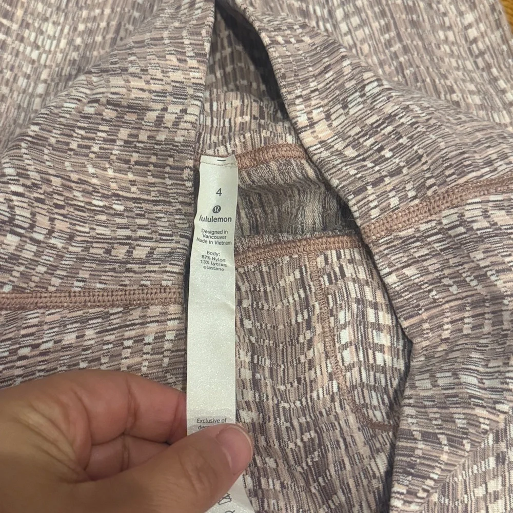 Lululemon Wunder Under HR 25” Arrow Jacquard Antique Bark Copper Coil | SIZE 4 - Picture 6 of 6